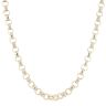 9ct Yellow Gold Patterned and Plain Belcher Chain 24"