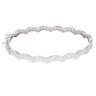 Silver Cubic Zirconia Triple Wave Bangle by Icesia
