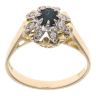 18ct Yellow Gold 0.08ct Diamond And Sapphire Cluster Ring