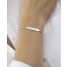 Sterling Silver Toggle Personalised ID Engraved Bracelet