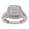 9ct White Gold 0.56ct Brilliant Cut Diamond Cluster Ring