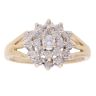 9ct Yellow Gold 0.33ct Diamond Cluster Ring