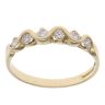 18ct Yellow Gold 0.25ct Brilliant Cut Diamond Wave Ring