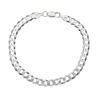 Silver Curb Bracelet 8.5" By Icesia Gents