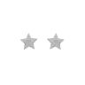 Sterling Silver Pavé Cubic Zirconia Star Stud Earrings