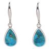 925 Sterling Silver Turquoise Teardrop Drop Earrings