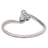 9ct White Gold 0.20ct Brilliant Cut Diamond Trilogy Ring