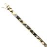 9ct Yellow And White Gold 0.25ct Brilliant Cut Diamond Bracelet 7.5"