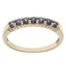 9ct Yellow Gold Blue Gemstone Half Eternity Ring