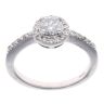 Platinum 0.75ct Brilliant Cut Diamond Halo Cluster Ring