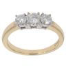 18ct Yellow Gold 0.75ct Brilliant Cut Diamond Trilogy Ring