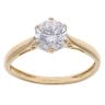 18ct Yellow Gold Cubic Zirconia Solitaire Ring