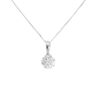 18ct White Gold 0.25ct Diamond Cluster Pendant And Chain 18"