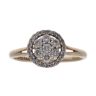 9ct Yellow Gold 0.50ct Diamond Cluster Ring