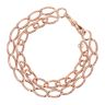 9ct Rose Gold Two Row Curb Bracelet 8"