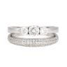 Sterling Silver Double Bridal Band Cubic Zirconia Ring
