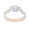 14ct Yellow Gold 0.50ct Brilliant Cut Diamond Trilogy Ring