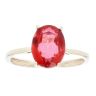 9ct Yellow Gold Single Stone Red Gemstone Ring