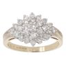 9ct Yellow Gold 0.50ct Diamond Cluster Ring