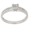 9ct White Gold 0.33ct Princess and Brilliant Cut Diamond Cluster Ring