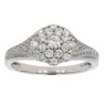 9ct White Gold 0.50ct Diamond Cluster Ring