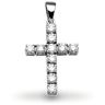 18 Carat White Gold 1ct Diamond Cross