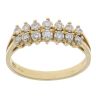 18ct Yellow Gold 0.50ct Brilliant Cut Diamond Two Row Ring