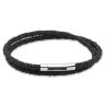 Black Leather Double Bracelet