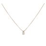 14ct Yellow Gold 1.00ct Princess Cut Diamond Solitaire Pendant And Chain 18"