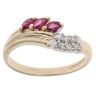 9ct Yellow Gold 0.15ct Diamond And Ruby Ring