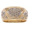 18ct Yellow And White Gold 0.25ct Brilliant Cut Diamond Fancy Heart Patterned Ring