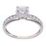 9ct White Gold Cubic Zirconia Solitaire Ring
