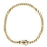 14ct Yellow Gold Monaco Bub Plain Lock Bead Bracelet 8.5"