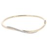 9ct Yellow And White Gold 0.15ct Brilliant Cut Diamond Bangle