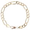 9ct Yellow Gold Figaro Bracelet 9"