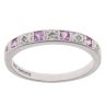 9ct White Gold Pink Topaz And 0.05ct Diamond Ring