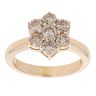 9ct Yellow Gold 1.25ct Tinted Brilliant Cut Diamond Cluster Ring