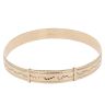 9ct Yellow Gold Patterned Milgrain Bangle