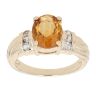 9ct Yellow Gold Citrine And Cubic Zirconia Ring