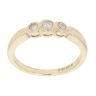 9ct Yellow Gold 0.20ct Brilliant Cut Diamond Trilogy Ring