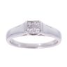 18ct White Gold 0.28ct Diamond Princess Cut Cluster Ring