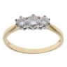 18ct Yellow Gold 0.50ct Diamond Trilogy Ring