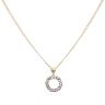 9ct Yellow Gold 0.05ct Diamond And Tanzanite Wreath Style Pendant And Chain 20"
