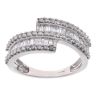9ct White Gold 1.00ct Brilliant And Baguette Cut Diamond Fancy Ring
