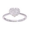 18ct White Gold 0.50ct Diamond Heart Ring