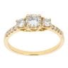 18ct Yellow Gold 0.90ct Diamond Trilogy Ring by Anya Belle