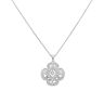 18ct White Gold 0.52ct Brilliant Cut Diamond Cluster Pendant And Chain 16"