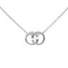 925 Sterling Silver Entwined Circles Pendant and Chain 18"