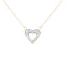 9ct Yellow Gold Crystal Heart Pendant and Chain 18"