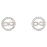 Silver Cubic Zirconia Infinity Circle Stud Earring by Icesia